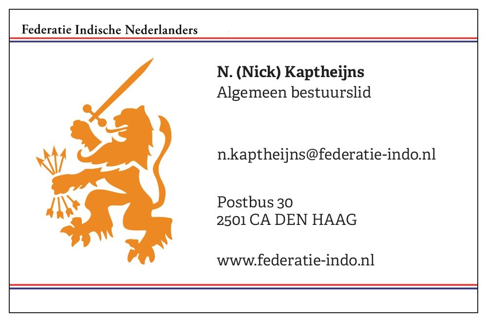 N. (Nick) Kaptheijns - © Federatie Indische Nederlanders